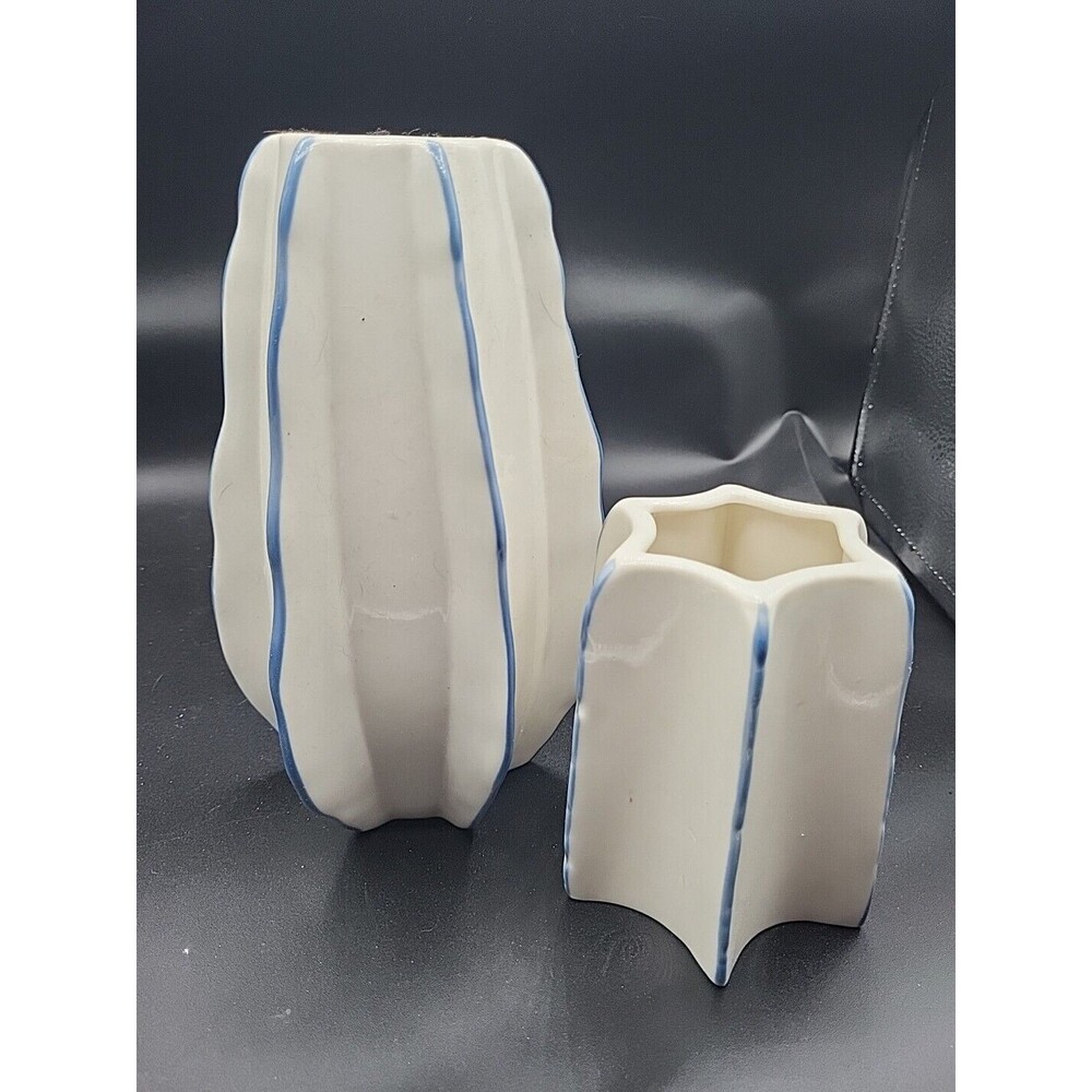 DACOSTIC ceramic Vase Set Of 2 Glossy White